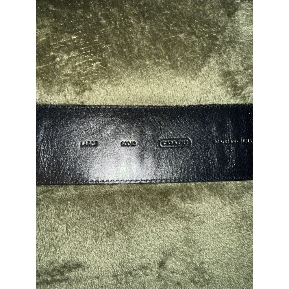 Coach Monogram Canvas and Leather Wide Boho Western Belt in Tan and Brown Sz L